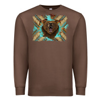 Chestnut bear native American background Premium Sweatshirt - BarkalooDesign