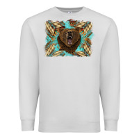 Dove Grey bear native American background Premium Sweatshirt - BarkalooDesign