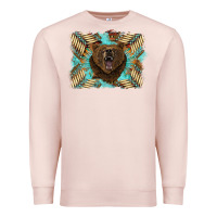 Pale Pink bear native American background Premium Sweatshirt - BarkalooDesign