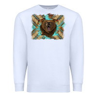 White bear native American background Premium Sweatshirt - BarkalooDesign