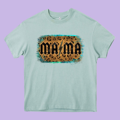 Leopard Patterned Mama Tried Heavy Core Tee Designed By Bettercallsaul