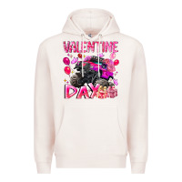 Pale Pink Valentine Day Premium Hoodie - CowhideDigitalArt