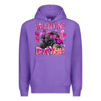 Purple Valentine Day Premium Hoodie - CowhideDigitalArt