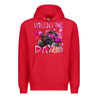 Red Valentine Day Premium Hoodie - CowhideDigitalArt