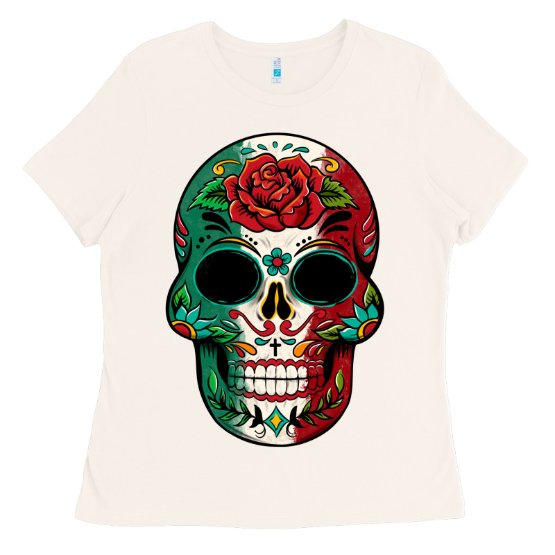 Mexican Skull Ladies Tee by texasbilliewilder | Teevron
