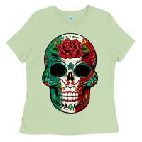 Matcha Mexican Skull Ladies Tee - texasbilliewilder
