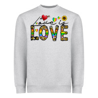 Heather Grey love is love Heavyweight Sweatshirt - CowhideDigitalArt
