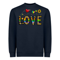 Navy love is love Heavyweight Sweatshirt - CowhideDigitalArt