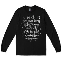 Black edgar allan poe literary gift, annabel lee quote gothic poet t shirt Long Sleeve Tee - trangStudio