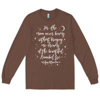 Chestnut edgar allan poe literary gift, annabel lee quote gothic poet t shirt Long Sleeve Tee - trangStudio