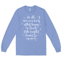 Colony Blue edgar allan poe literary gift, annabel lee quote gothic poet t shirt Long Sleeve Tee - trangStudio