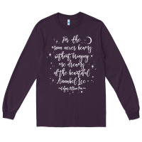 Plum edgar allan poe literary gift, annabel lee quote gothic poet t shirt Long Sleeve Tee - trangStudio