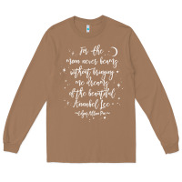 Toasted Coconut edgar allan poe literary gift, annabel lee quote gothic poet t shirt Long Sleeve Tee - trangStudio