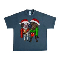 Midnight Navy two christmas heifers Urban Heavy Tee - RanaPortraitStore