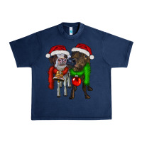 Navy two christmas heifers Urban Heavy Tee - RanaPortraitStore