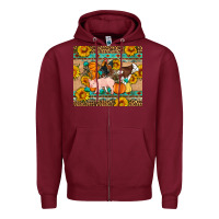 Burgundy Fall Coop Animals Zipper Hoodie - Artiststas
