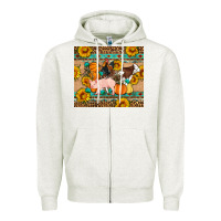 Oatmeal Heather Fall Coop Animals Zipper Hoodie - Artiststas