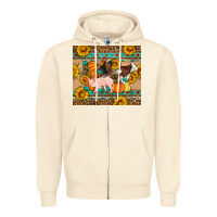Sandshell Fall Coop Animals Zipper Hoodie - Artiststas
