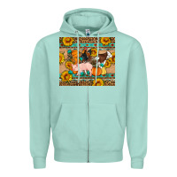 Seafoam Fall Coop Animals Zipper Hoodie - Artiststas