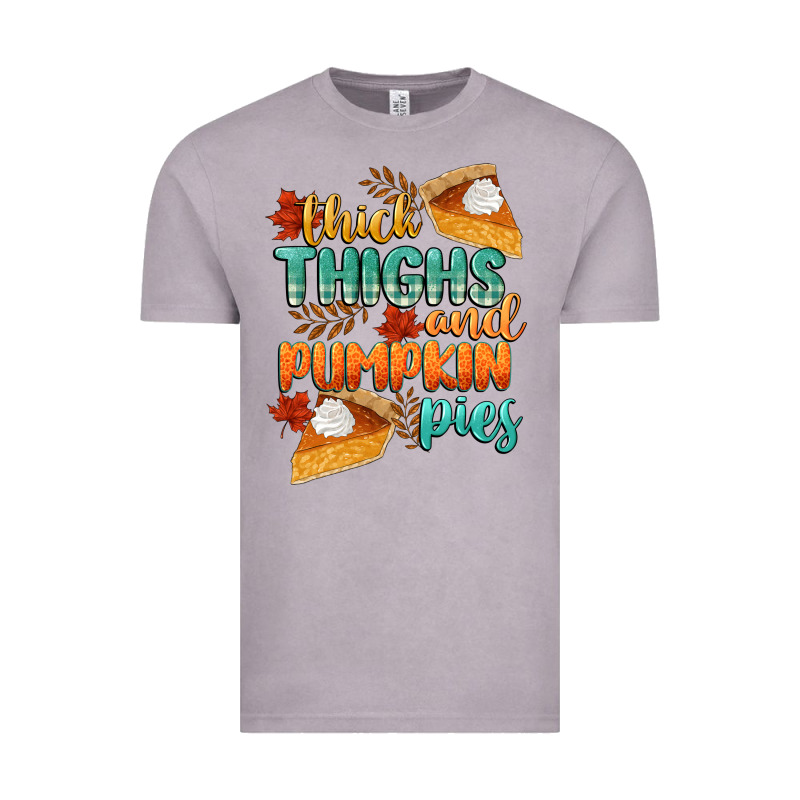 Thick Thighs And Pumpkin Pies Vintage Tee by CowGirlArtShop | Teevron