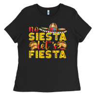 Black No Siesta Let's Fiesta Ladies Tee - texasbilliewilder