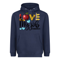 Navy love my job teacher life Heavyweight Hoodie - BarkalooDesign