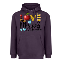Plum love my job teacher life Heavyweight Hoodie - BarkalooDesign
