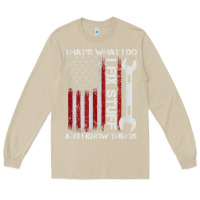 Mushroom That_s What I Do I Fix Stuff And I Know Things American Flag Long Sleeve Tee - trangStudio