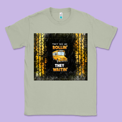 They See Me Rollin' They Waitin' School Bus Classic Tee Designed By Tumblerdesignbyshophia