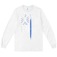 White Scottish American Flag Combo Scotland USA Saltire Gift Long Sleeve Tee - trangStudio
