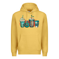 Antique Gold turquoise junkie coffee cups Premium Hoodie - Jasminsmagicworld