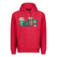 Cardinal turquoise junkie coffee cups Premium Hoodie - Jasminsmagicworld
