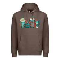 Coffee turquoise junkie coffee cups Premium Hoodie - Jasminsmagicworld
