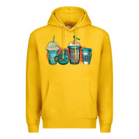 Lemon turquoise junkie coffee cups Premium Hoodie - Jasminsmagicworld
