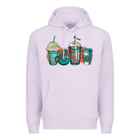 Lilac turquoise junkie coffee cups Premium Hoodie - Jasminsmagicworld