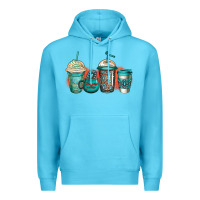 Ocean Blue turquoise junkie coffee cups Premium Hoodie - Jasminsmagicworld