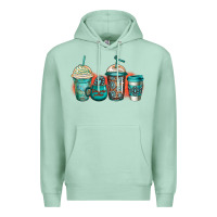 Seafoam turquoise junkie coffee cups Premium Hoodie - Jasminsmagicworld