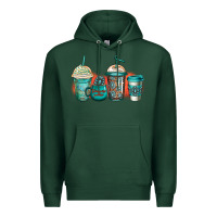 Sports Green turquoise junkie coffee cups Premium Hoodie - Jasminsmagicworld
