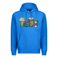 True Royal turquoise junkie coffee cups Premium Hoodie - Jasminsmagicworld