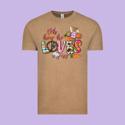 Oh How He Loves Us Vintage Tee Designed By Cowgirlartshop