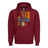 Burgundy Fall Is My Favorite Color Zipper Hoodie - Artiststas