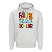 Dove Grey Fall Is My Favorite Color Zipper Hoodie - Artiststas