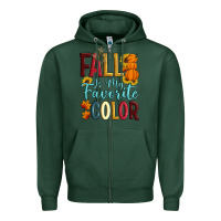 Sports Green Fall Is My Favorite Color Zipper Hoodie - Artiststas