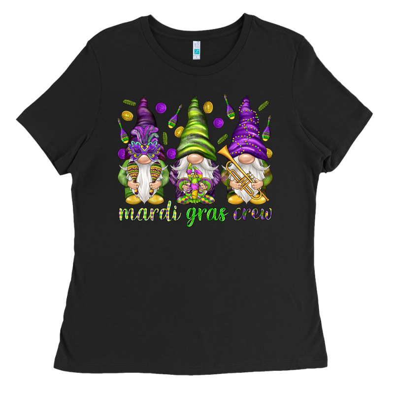 Mardi Gras Crew With Gnomes Ladies Tee by NancyCooperArtShop | Teevron