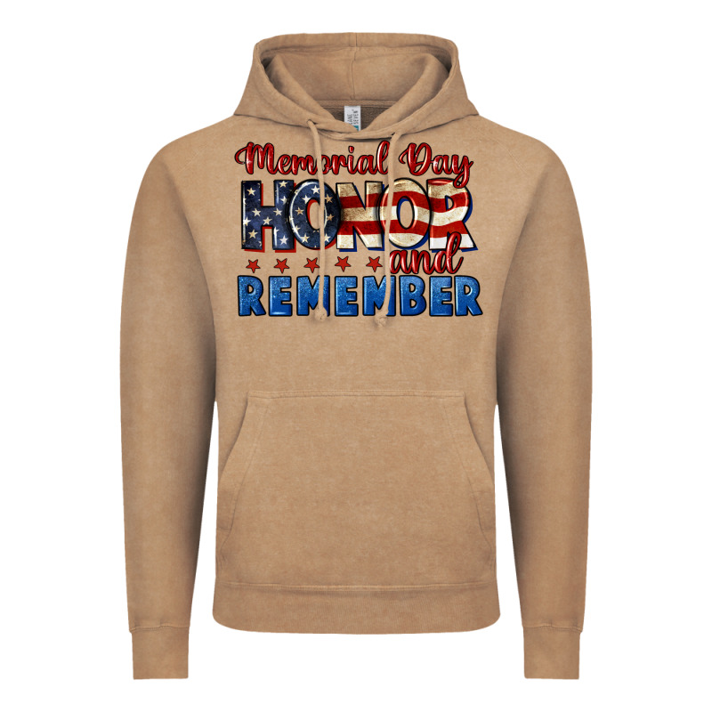 Memorial Day Honor And Remember 4th Of July Vintage Hoodie by CowGirlArtShop | Teevron