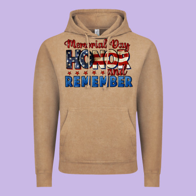 Memorial Day Honor And Remember 4th Of July Vintage Hoodie Designed By Cowgirlartshop
