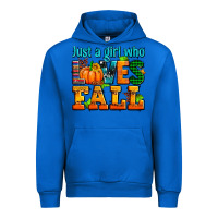 Cobalt just a girl who loves fall Urban Hoodie - AdoDesignShop