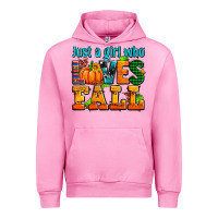 Fuchsia Pink just a girl who loves fall Urban Hoodie - AdoDesignShop