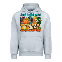 Heather Grey just a girl who loves fall Urban Hoodie - AdoDesignShop