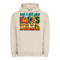 Pigment French Oak just a girl who loves fall Urban Hoodie - AdoDesignShop